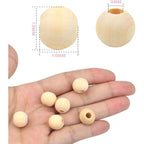 100pcs 12mm Wooden Beads Natural Unfinished Wood Spacer Beads Large Hole Round Loose Beads for Bracelet Pendants Crafts DIY Garland Jewelry Making, Hole: 5 mm