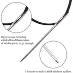 BronaGrand 50pcs 2.7 inch Metal Large Eye Blunt Needles Yarn Needles for Knitting Crochet Projects