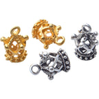 Crown Charms,50pcs King Crown Charm Pendants Alloy Crown Bead Charm Queen Crown Pendants Craft Supplies for Jewelry Making Necklace Bracelet DIY(3D)