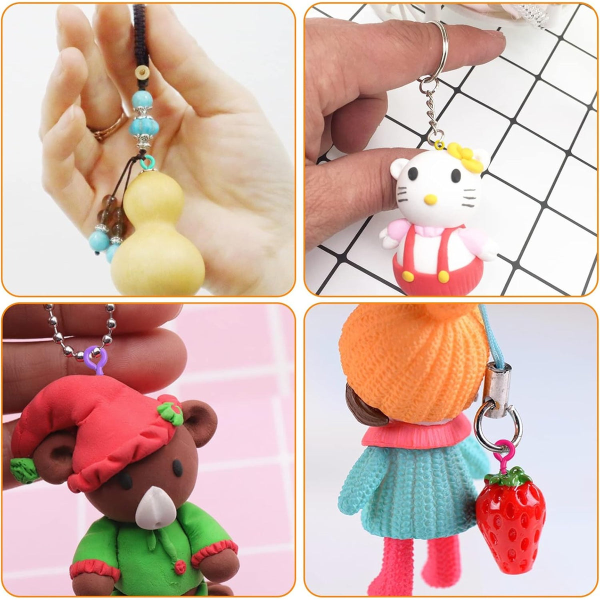 600pcs Colorful Mini Screw Eye Pins, 2 Sizes, Metal Eye Hooks, Eyelet Threads, Clasps, Hooks, Ornaments for DIY Art Crafts Projects, Cork Bottles, Resin Jewelry Making