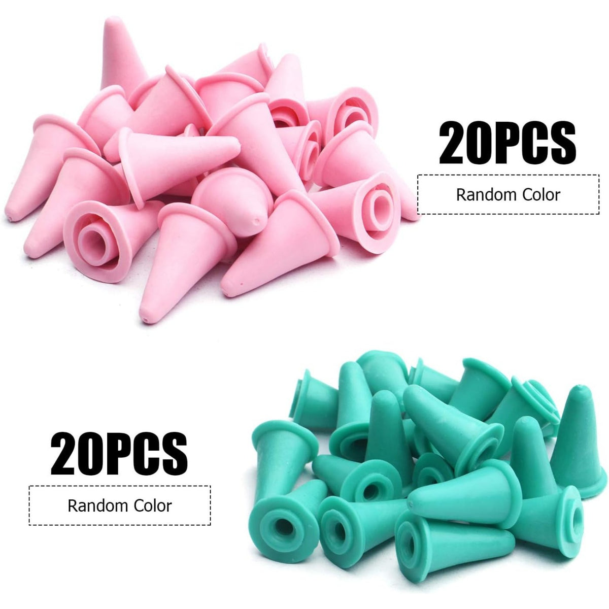 40 Pcs Knit Knitting Needles Point Protectors/Stoppers 2 Sizes for Knitting Craft(Needles Point Protectors) Random Color