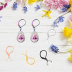 20pcs Stainless Steel D-shaped Earring Hooks Hypoallergenic Leverback Ear Wires Hooks with Pinch Bail Clasps Earring Supplies for DIY Dangle Jewelry Making, 5 Colors