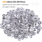 100 Gram Bali Style Antique Tibetan Silver Findings Jewelry Making DIY Metal Alloy Spacer Beads Deluxe New Mix 200-260pcs