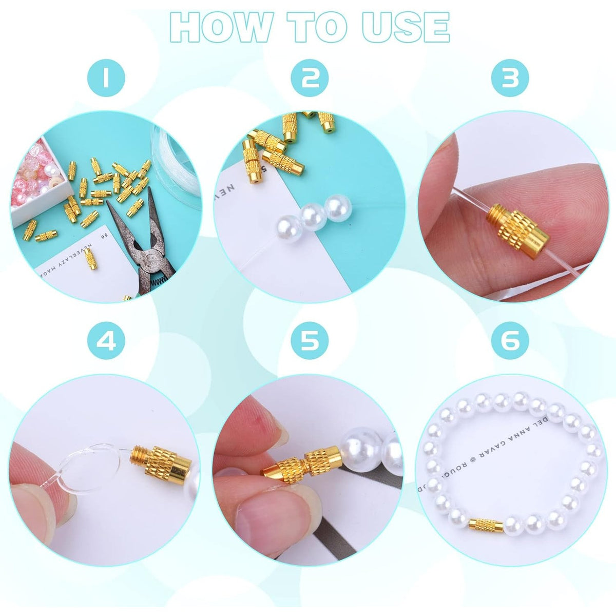 60pcs 3 Styles Brass Screw Type Clasps Necklace Barrel Screw Twist Clasps Connector Cord End Tip Fasteners for DIY Bracelet Necklace Jewelry Craft Making, 3 Colors