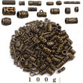 100 Gram Antique Bronze Mixed Styles Column Spacer Beads Alloy Barrel Tube Bar Loose Charm Beads Jewelry Findings Accessories for DIY Bracelet Necklace Craft Projects