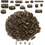 100 Gram Antique Bronze Mixed Styles Column Spacer Beads Alloy Barrel Tube Bar Loose Charm Beads Jewelry Findings Accessories for DIY Bracelet Necklace Craft Projects
