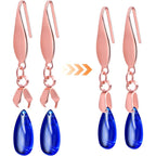 Stainless Steel Earring Hooks, 30pcs Pendant Clasp Earring Hooks Ear Wire Buckle Fish Hooks Dangle Earrings Connectors for Women Girls DIY Jewelry Making Supplies, Rose Gold