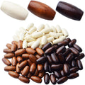 Oval Wood Beads,120pcs Natural Wooden Beads Hair Wood Beads Wooden Loose Bead Spacers for Jewelry Making DIY Bracelet Necklace Hair Crafts,3 Colors