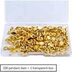 120Pcs Oval Spoon Scrabble Glue On Flat Rocks Earring Pad Bails for Fitting Glass Cabochon Tiles Necklaces Pendants with 1Pcs Box,Gold