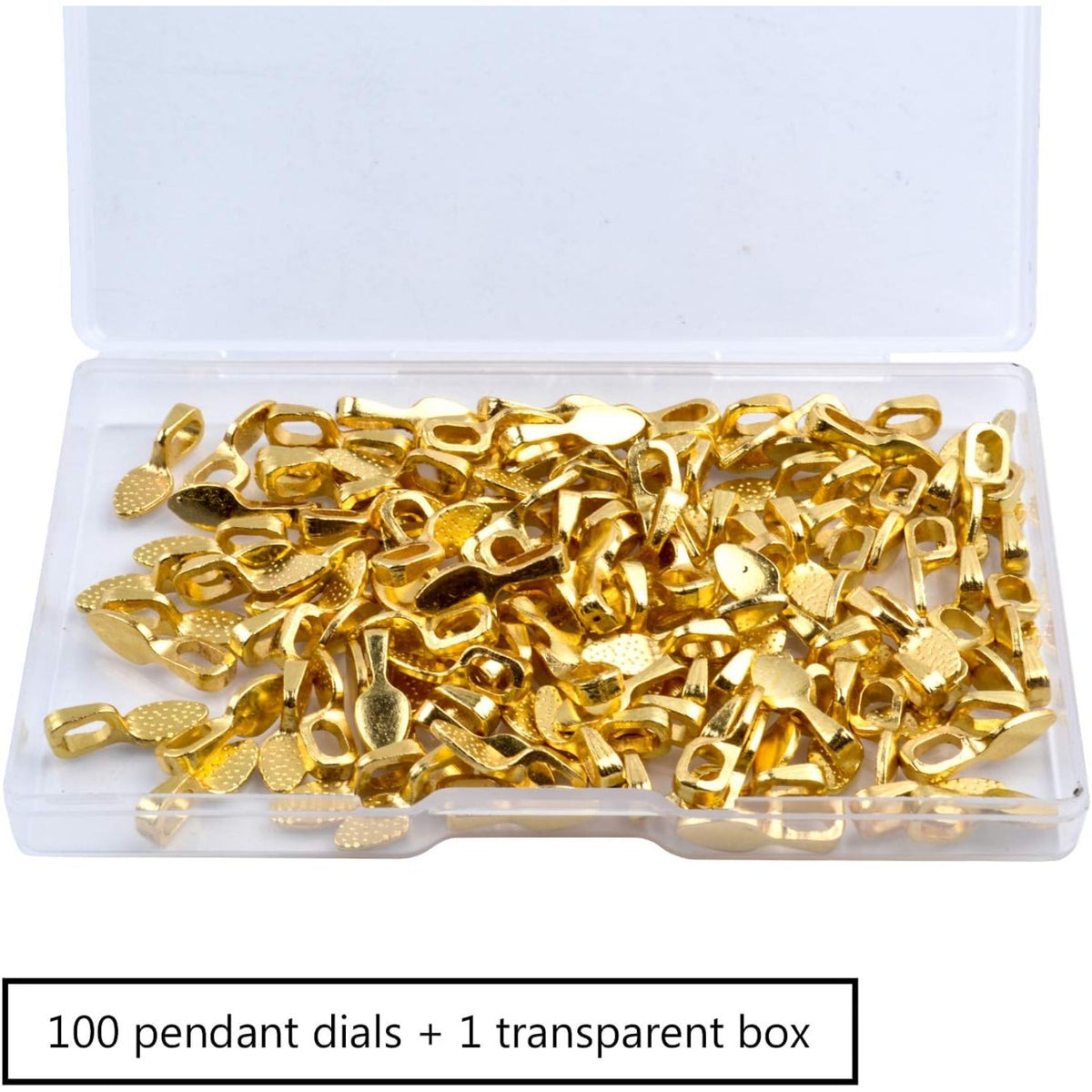 120Pcs Oval Spoon Scrabble Glue On Flat Rocks Earring Pad Bails for Fitting Glass Cabochon Tiles Necklaces Pendants with 1Pcs Box,Gold