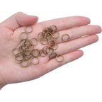 200 Pieces Small Bronze Key Chain Rings Split Ring Key Chains for Keys Organization,10mm Diameter