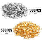 1000pcs 6mm Flower Bead Caps Metal Filigree Spacers Bali Style Jewelry Findings Accessories for Bracelet Necklace Jewelry Making
