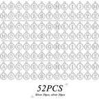 4 Sets(104 pcs) Alloy A-Z Initial Alphabet Letter Mixed Charms Pendants for DIY Jewelry Making,Bracelet and Crafting