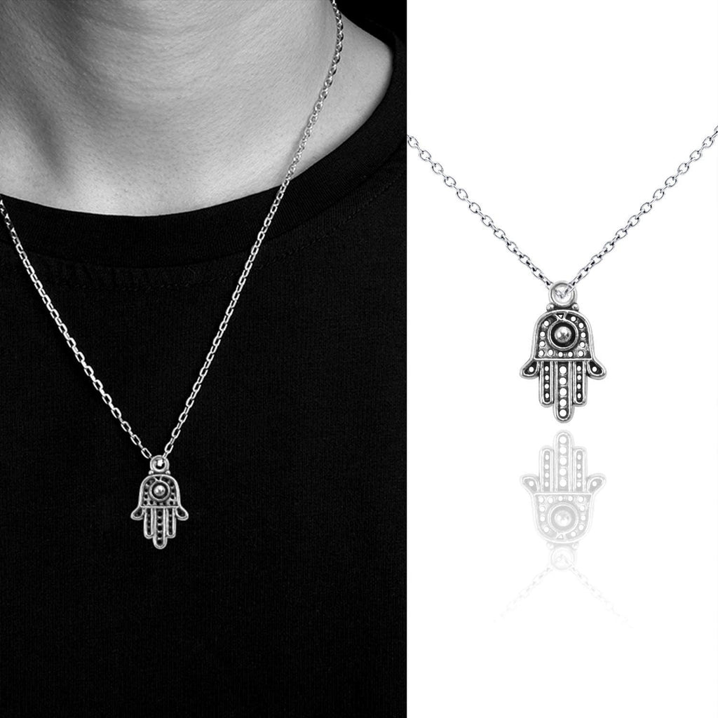 100pcs Antique Silver Hamsa Hand Charms Hand of Fatima Pendants Jewelry Making Findings for DIY Necklace Bracelet