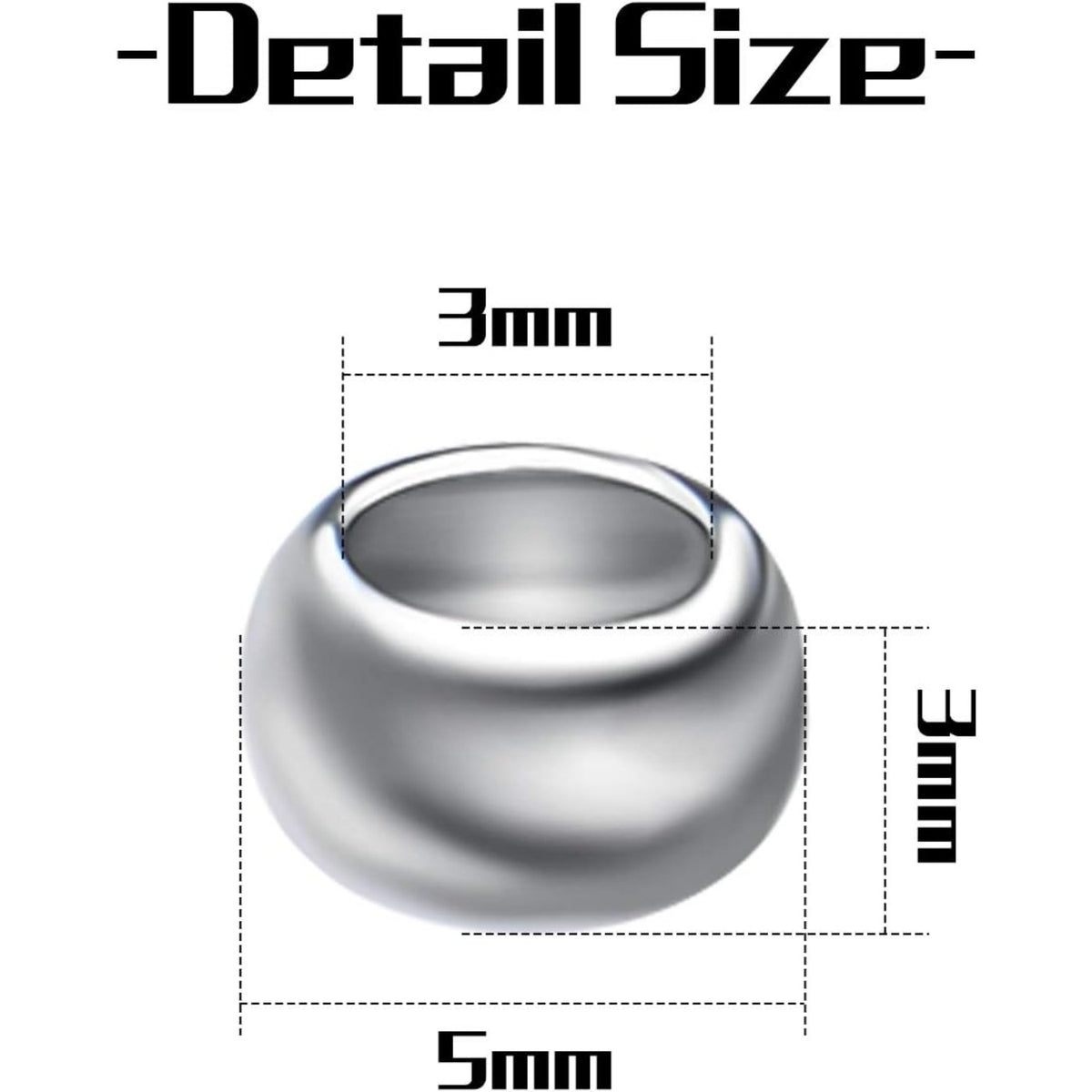 Tibetan Spacer Beads, 200pcs Antique Silver Spacer Beads Alloy Rondelle Spacers Tiny Smooth Loose Beads for Bracelet Necklace Jewelry Making, 3 x 5 mm, Hole: 3 mm