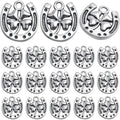 50pcs Antique Silver Horseshoe Charms Alloy Four Leaf Clover Pendants U Shaped Lucky Clover Horseshoe Charms for DIY Bracelet Necklace Jewelry Making Crafting, Hole: 2.7 mm