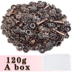 120g Bead Caps with A Clear Storage Box, Tibetan Gold Beads Spacers Jewelry Findings Accessories for Jewelry Making 300-350 Pieces