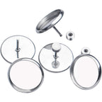Stud Earring Bezels,10pcs 6mm Stainless Steel Hypoallergenic Cabochon Bezel Trays Gemstone Earring Posts Blanks Settings