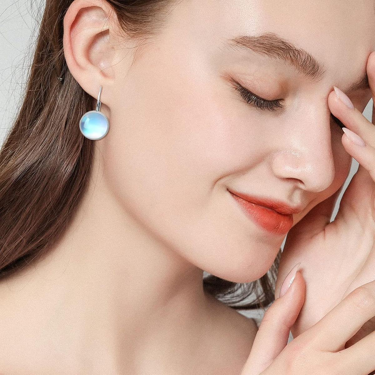 Hook Earring Cabochon Settings, 20 Pieces Lever Back Hook Earrings with Flat Round Tray Blank Cabochon Setting Ear Wires for Earring Designs(12 mm)