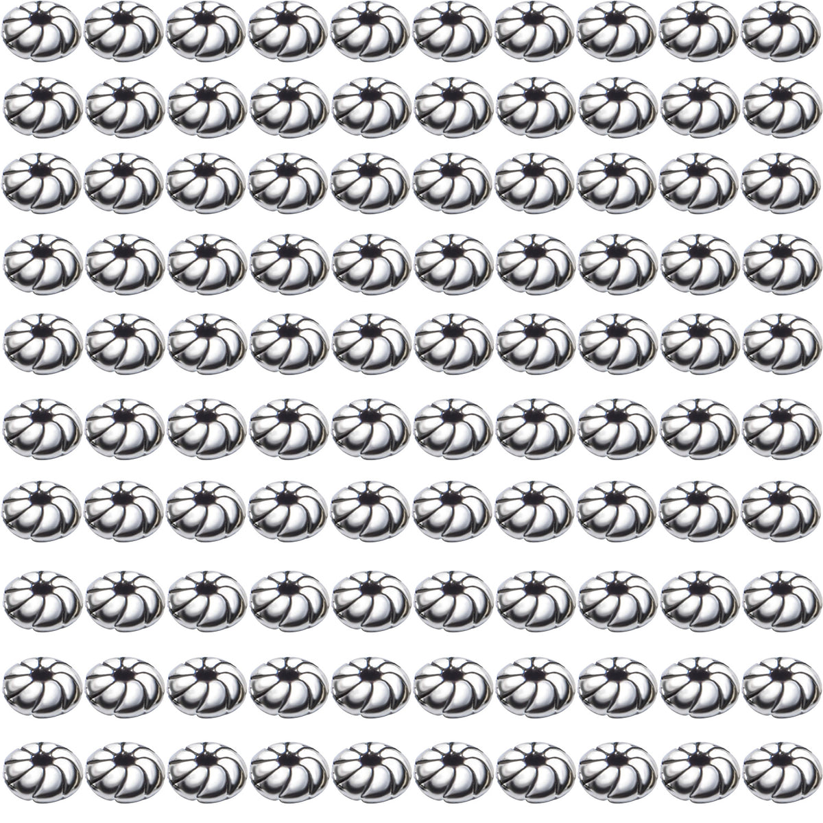 Flat Round Spacer Beads, 200pcs 6mm Tibetan Alloy Spacer Beads Flat Round Spacer Beads Jewelry Findings Accessories for Bracelet Necklace Jewelry Making, Antique Golden and Antique Silver