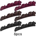 6pcs Double Retro Layer Twist Plait Hair Clips Flocking Texture Braided Hair Clips Woven Hairpin Barrettes with 3 Small Clips on Top for Women Girls Hair Styling, 3 Colors