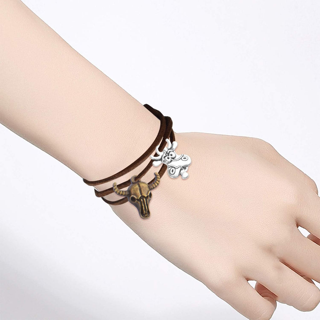 100g (40-60pcs) Mixed Cow Charms Alloy Cattle Pendant Charms Vintage Jewelry Findings for Making Braclet Necklace Crafts