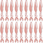 Stainless Steel Earring Hooks, 30pcs Pendant Clasp Earring Hooks Ear Wire Buckle Fish Hooks Dangle Earrings Connectors for Women Girls DIY Jewelry Making Supplies, Rose Gold