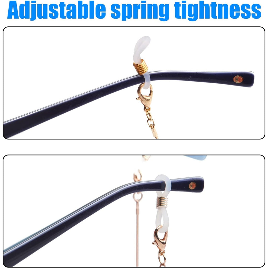 Eyeglass Chain,4Pcs Metal Eyeglass Chain Sunglasses Eyewear String Reading Glasses Retainer for Women,Men,Kids,Workers