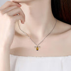 20pcs Enamel Yellow Bee Charms Rhinestone Honey Bee Pendant Charms Crafts Supplies for Jelwery Bracelet Making,Gold