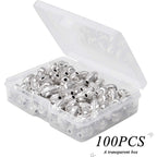 100pcs Antique Silver Spacer Bead Tibetan Beads Spacers Oval Spacers Jewelry Beads Spacer Beads Charms with A Box for Bracelet Necklace Jewelry Crafts Making