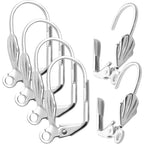 Hypoallergenic Earring Hooks, 100pcs Brass Leverback Shell Earrings French Hook Ear Wire with Open Loop for Jewelry Making, 2 Colors