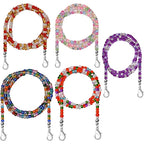 Mask Holder Chain,5pcs 74cm Beaded Glasses Chain Multicolor Face Cover Lanyards Adjustable Mask Necklace Holder with Lobster Clips for Adults Men Women Girls