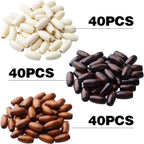Oval Wood Beads,120pcs Natural Wooden Beads Hair Wood Beads Wooden Loose Bead Spacers for Jewelry Making DIY Bracelet Necklace Hair Crafts,3 Colors
