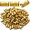 100pcs Antique Gold Column Spacer Beads Alloy Tibetan Spacers Tube Bead Spacers Loose Beads Charm Beads for DIY Bracelet Necklace Jewelry Crafts Making Finding,Hole: 3.6mm