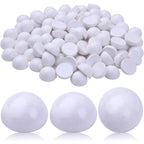 100pcs 15 mm Half Wooden Round Balls Natural Wood Craft Beads Unfinished Split Wood Balls for DIY Paint Christmas Home Party Ornament Art Crafts Decor Supplies, White