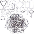 100g Antique Silver Bezel Charms Pendants Alloy Open Back Bezel Blanks Hollow Pressed Flower Frame Pendant Resin Molds for DIY Jewelry Crafts Making Necklace Earrings, Mixed Styles