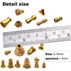 100 Gram (About 110-150pcs) Antique Gold Cone Bead Caps Flower End Caps Tassel End Cap for Jewelry Making Crafts DIY