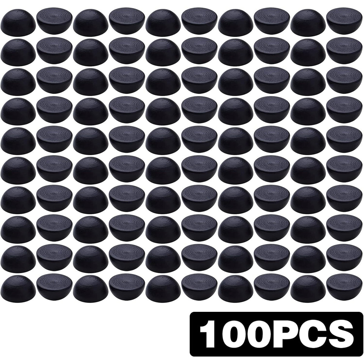 100pcs 15 mm Half Wooden Round Balls Natural Wood Craft Beads Unfinished Split Wood Balls for DIY Paint Christmas Home Party Ornament Art Crafts Decor Supplies, White