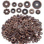 100 Gram(About 170-300pcs) Spacer Beads Jewelry Bead Charm Spacers Alloy Spacer Beads for Jewelry Making DIY Bracelets Necklace and Crafting,Antique Copper