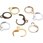 Hypoallergenic Earring Hooks, 120 Pieces Brass Lever Back Earring Round French Hook Ear Wire with Open Loop for Earring Designs Jewelry Making - 4 Colors