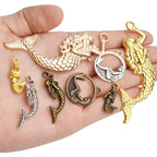 100g Mixed Mermaid Charms Alloy Charms Tibetan Pendant for DIY Bracelet Necklace Jewelry Making Findings Craft Supplies