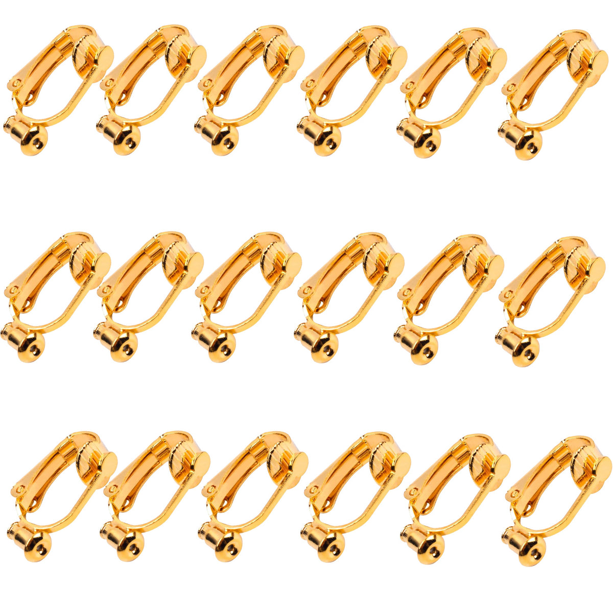 Clip-on Earring Converter,18 Pieces Earring Clip Converter Components Findings with Post for Non-Pierced Ears Jewelry Making