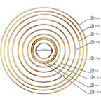 10 Pieces Metal Rings Craft Metal Hoops Macrame Rings for Dream Catcher and Crafts, 10 Sizes(Gold)