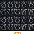 20pcs Resin Clip-on Earring Converter Component Clear Plastic Earring Clips Findings Fit 3mm Rhinestone for Non-Pierced Ears DIY Earring Making, 11x9.5mm