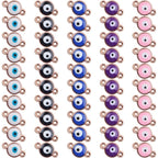 50pcs Evil Eye Connectors Pendants Bracelet Connector Bead Charms for Bracelet Necklace Crafts DIY