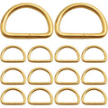 100pcs Metal Semi-Circular D Rings Multipurpose Half Round D Rings Loop Webbing Buckle Hardware Accessories for DIY Crafts Bags Clothing Backpack Belt Sewing, Golden