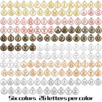 4 Sets(104 pcs) Alloy A-Z Initial Alphabet Letter Mixed Charms Pendants for DIY Jewelry Making,Bracelet and Crafting