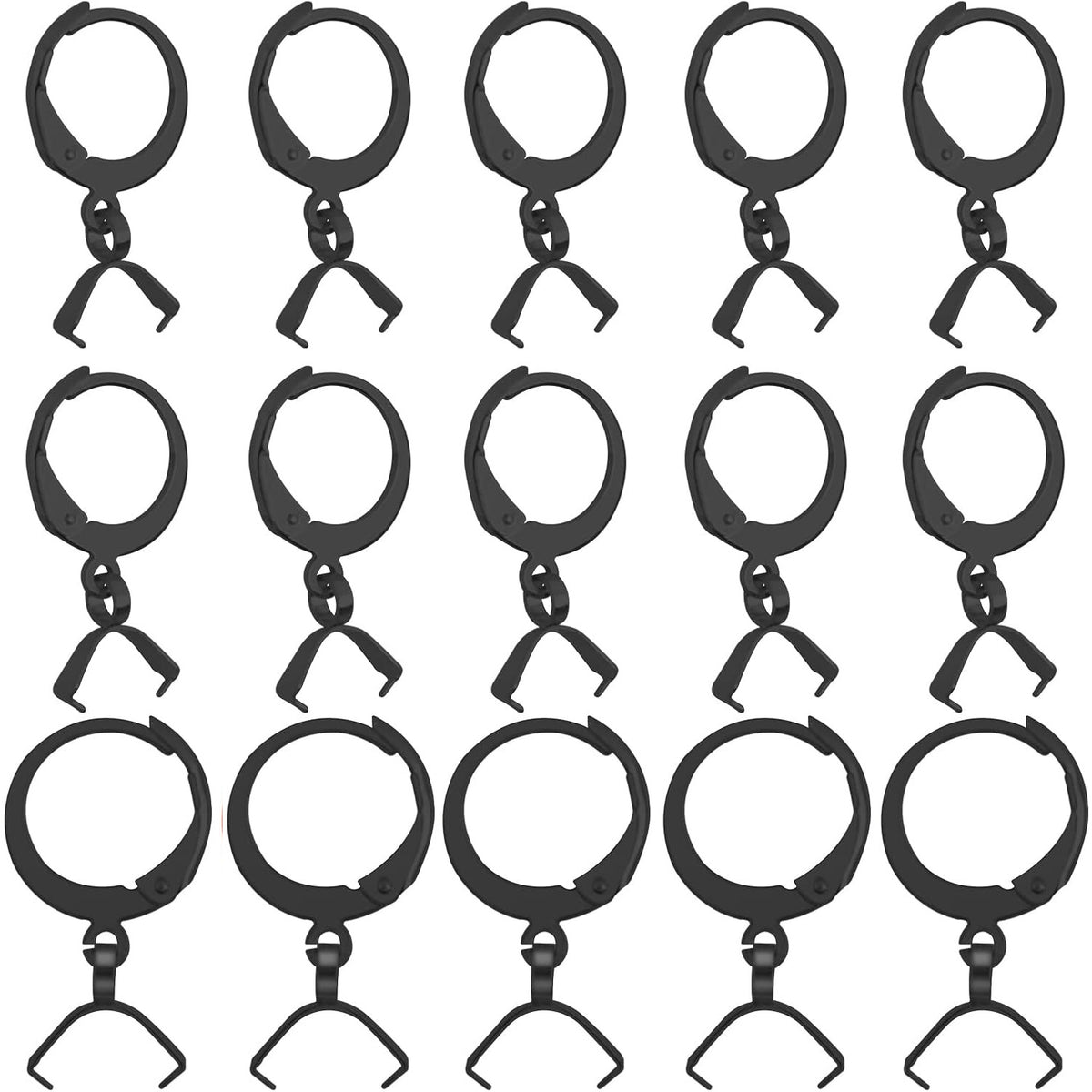 20pcs Stainless Steel Round Earring Hooks Hypoallergenic Leverback Ear Wires Hooks with Pinch Bail Clasps Earring Components for DIY Dangle Jewelry Making Supplies, 5 Colors