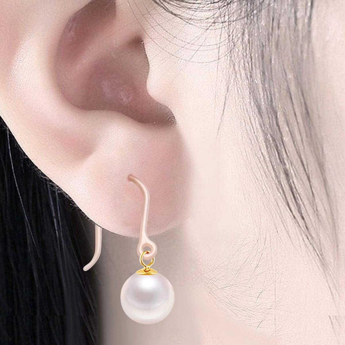 Plastic Earring Hooks, 50pcs Non-Allergenic Plastic Earring Hooks Safety Ear Wire Hooks Earring Findings for DIY Jewelry Making, 13x9mm, Golden, Silver, Black, Pink, Clear(Small)