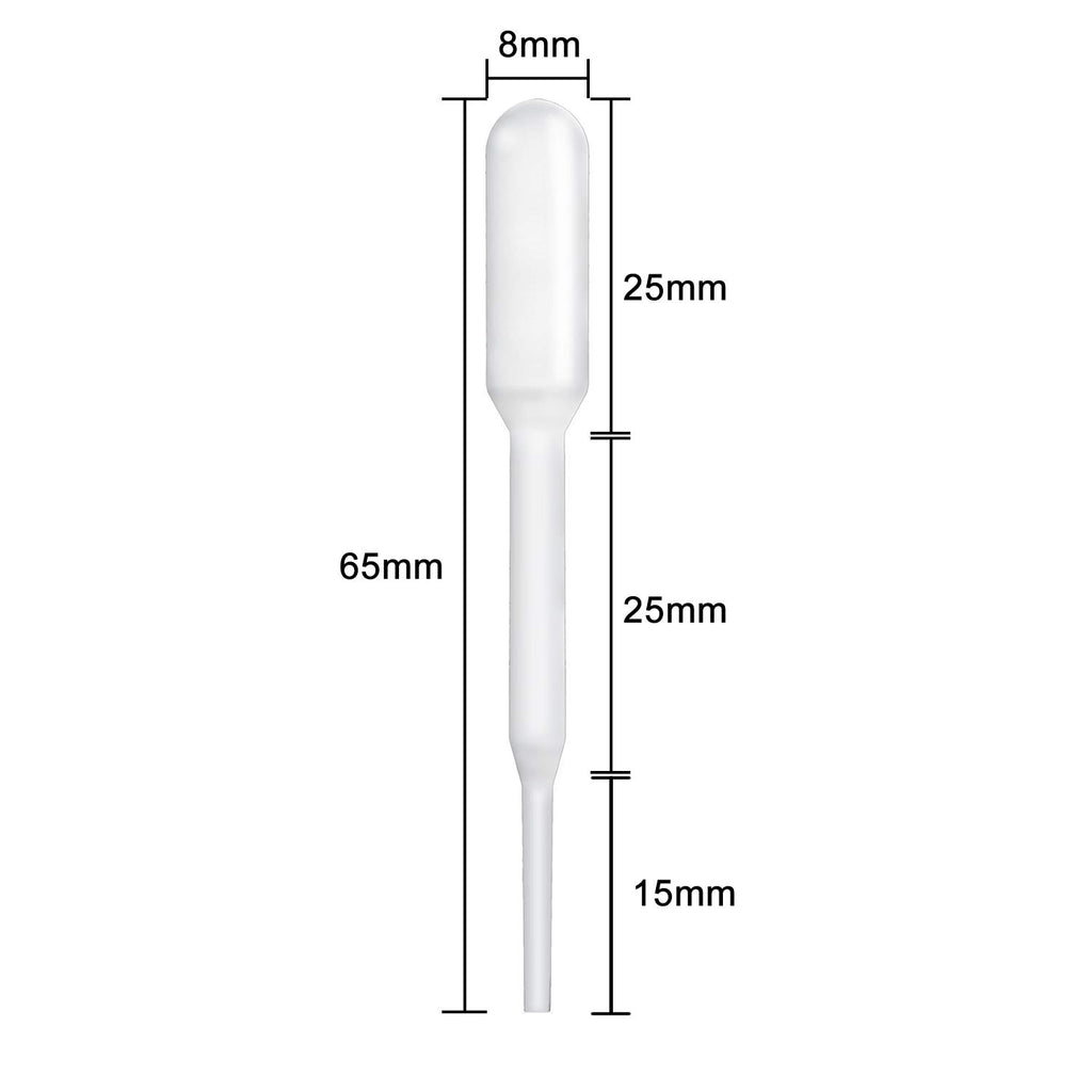 BronaGrand 200 Pieces Graduated Transfer Pipettes Plastic Eye Dropper Disposable Essential Oils Pipettes,Clear,Capacity 0.2ml